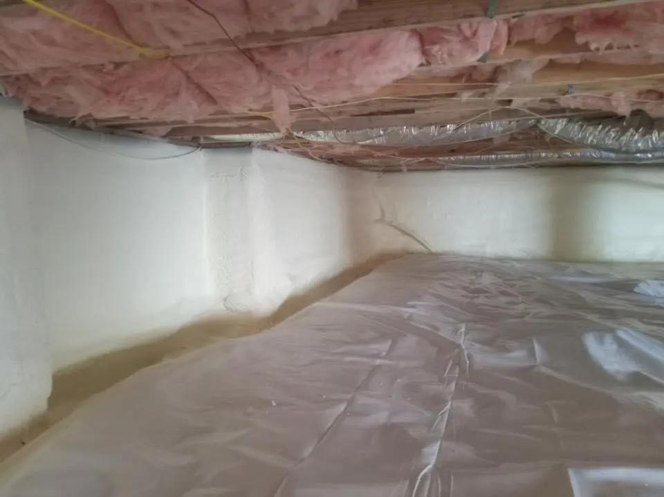 Crawl space encapsulation with closed-cell spray foam for Spray Foam Roofing in Cave Spring